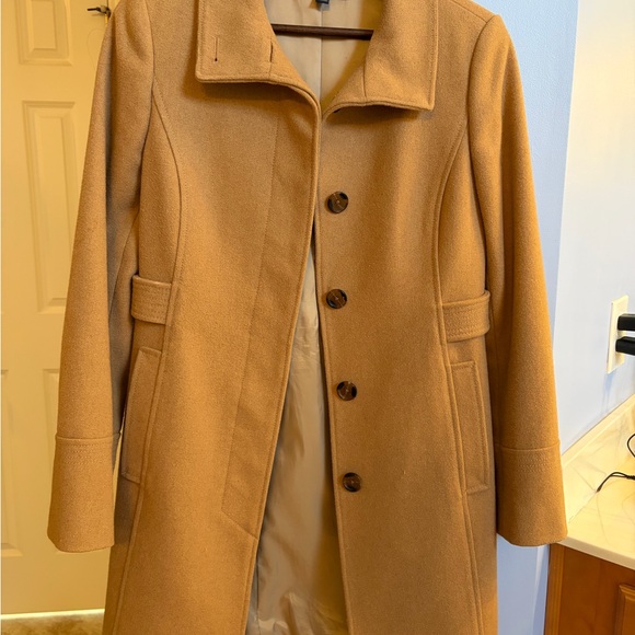 Brooks Brothers Stylish Tan Peacoat Long Wool Coat. Size 2 - Picture 16 of 16